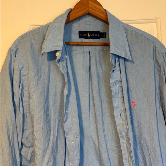 Ralph Lauren 100% linen men’s shirts size large - Picture 5 of 8